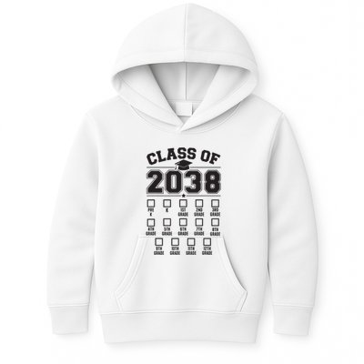 Class Of 2038 Grow With Me Checklist Prek To 12th Grade Kids Hoodie