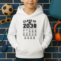 Class Of 2038 Grow With Me Checklist Prek To 12th Grade Kids Hoodie