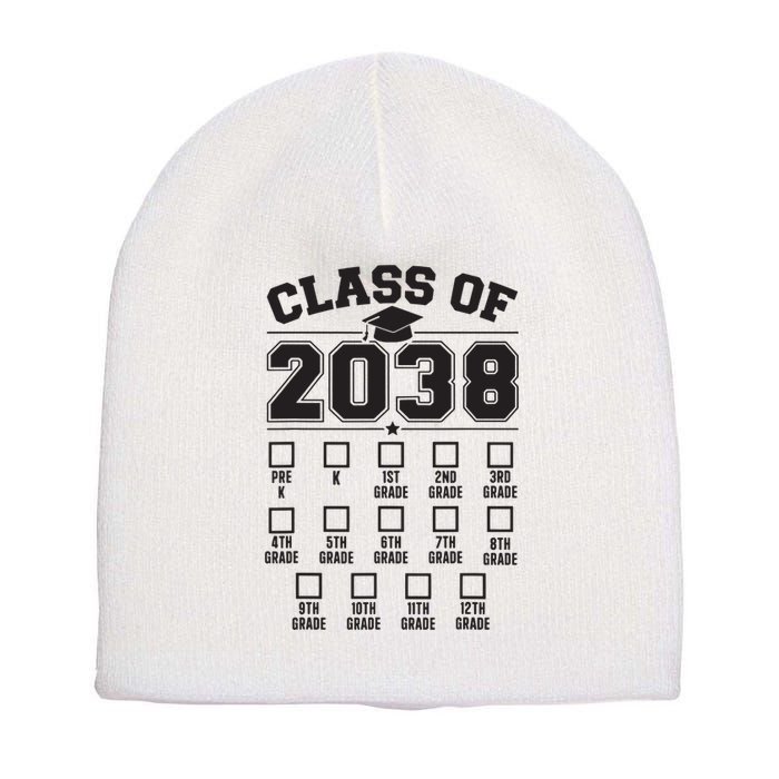 Class Of 2038 Grow With Me Checklist Prek To 12th Grade Short Acrylic Beanie
