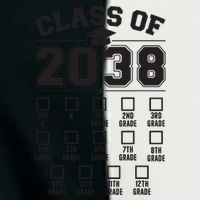 Class Of 2038 Grow With Me Checklist Prek To 12th Grade Infant Baby Jersey Bodysuit