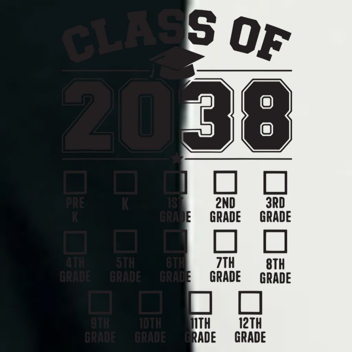 Class Of 2038 Grow With Me Checklist Prek To 12th Grade Infant Baby Jersey Bodysuit