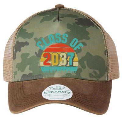 Class Of 2037 Grow With Me Kindergarten To Graduation Retro Legacy Tie Dye Trucker Hat