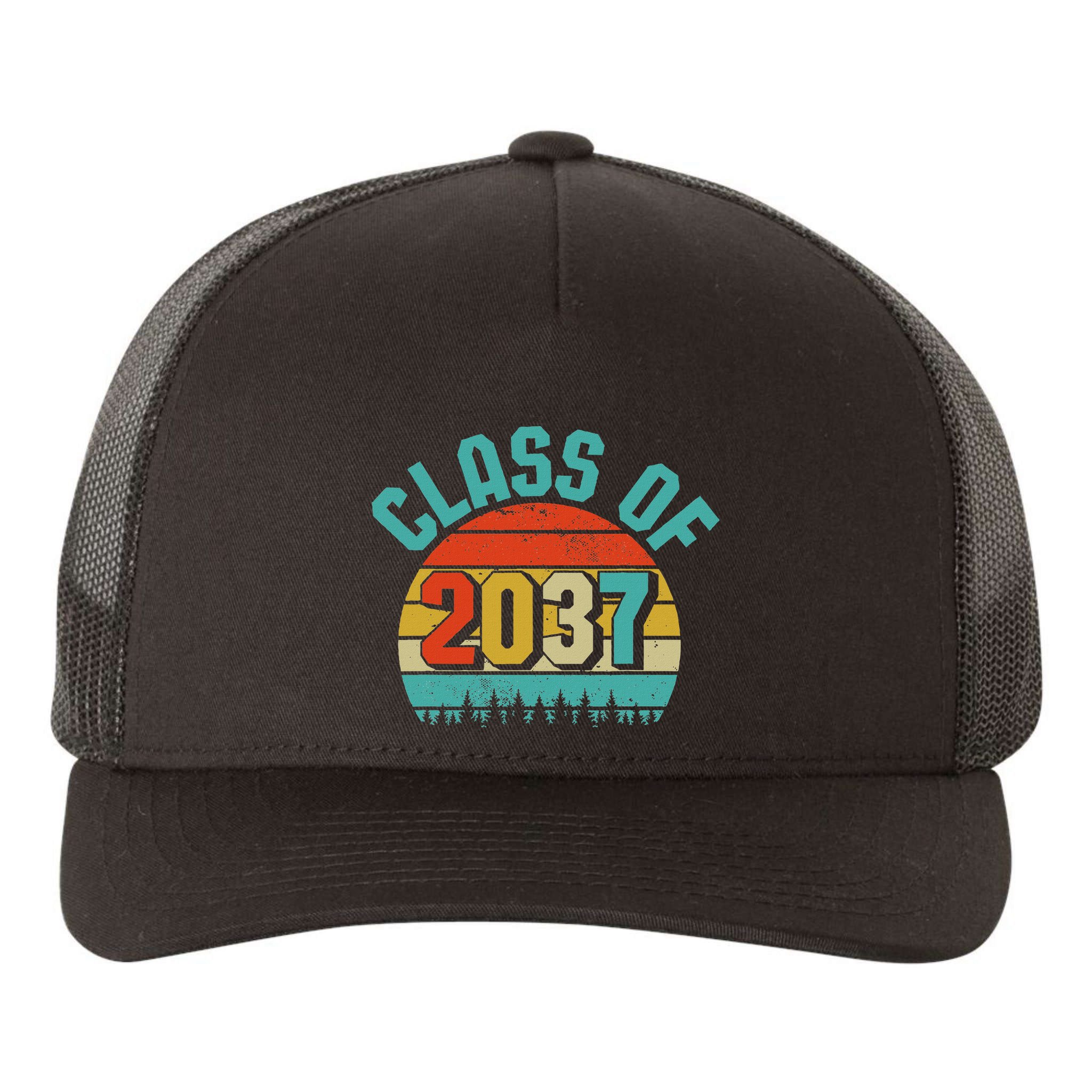 Class Of 2037 Grow With Me Kindergarten To Graduation Retro Yupoong Adult 5-Panel Trucker Hat
