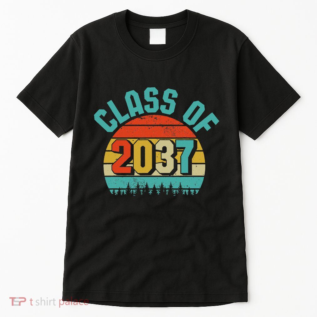 Class Of 2037 Grow With Me Kindergarten To Graduation Retro Tall T-Shirt