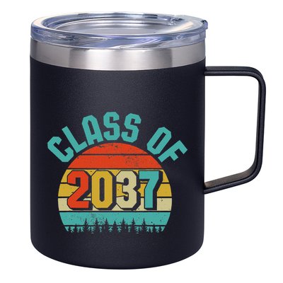 Class Of 2037 Grow With Me Kindergarten To Graduation Retro 12oz Stainless Steel Coffee Mug