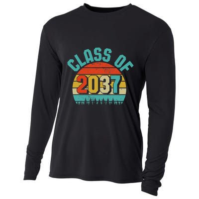 Class Of 2037 Grow With Me Kindergarten To Graduation Retro Cooling Performance Long Sleeve Crew
