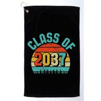 Class Of 2037 Grow With Me Kindergarten To Graduation Retro Golf Towel