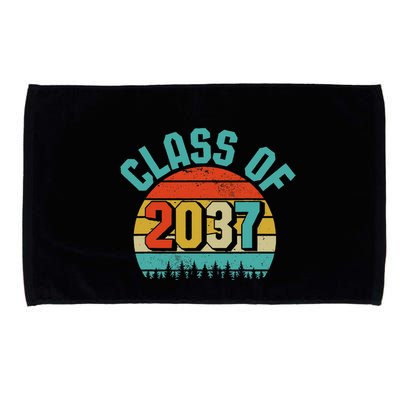 Class Of 2037 Grow With Me Kindergarten To Graduation Retro Microfiber Hand Towel