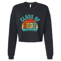 Class Of 2037 Grow With Me Kindergarten To Graduation Retro Cropped Pullover Crew