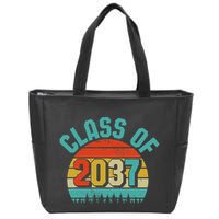 Class Of 2037 Grow With Me Kindergarten To Graduation Retro Zip Tote Bag