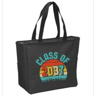 Class Of 2037 Grow With Me Kindergarten To Graduation Retro Zip Tote Bag