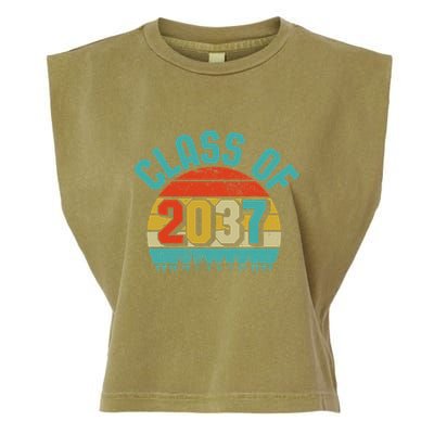 Class Of 2037 Grow With Me Kindergarten To Graduation Retro Garment-Dyed Women's Muscle Tee