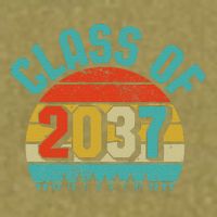 Class Of 2037 Grow With Me Kindergarten To Graduation Retro Garment-Dyed Women's Muscle Tee