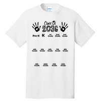 Class Of 2036 Grow With Me Handprint Pre K 12th Grade Tall T-Shirt