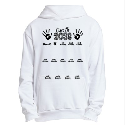 Class Of 2036 Grow With Me Handprint Pre K 12th Grade Urban Pullover Hoodie