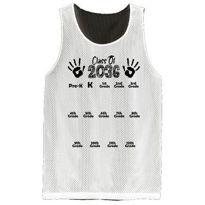 Class Of 2036 Grow With Me Handprint Pre K 12th Grade Mesh Reversible Basketball Jersey Tank