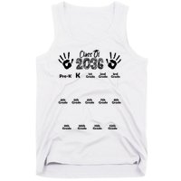 Class Of 2036 Grow With Me Handprint Pre K 12th Grade Tank Top