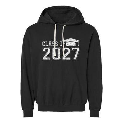 Class Of 2027 Kindergarten Graduation First Day Of School Garment-Dyed Fleece Hoodie