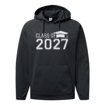 Class Of 2027 Kindergarten Graduation First Day Of School Performance Fleece Hoodie