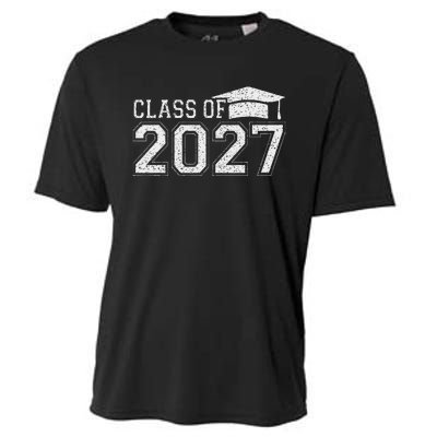 Class Of 2027 Kindergarten Graduation First Day Of School Cooling Performance Crew T-Shirt