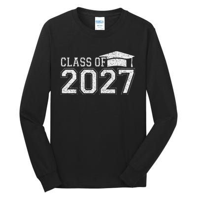 Class Of 2027 Kindergarten Graduation First Day Of School Tall Long Sleeve T-Shirt