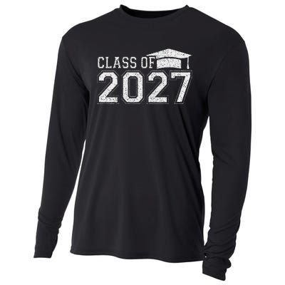 Class Of 2027 Kindergarten Graduation First Day Of School Cooling Performance Long Sleeve Crew