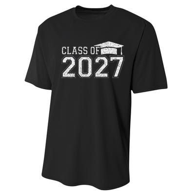 Class Of 2027 Kindergarten Graduation First Day Of School Performance Sprint T-Shirt