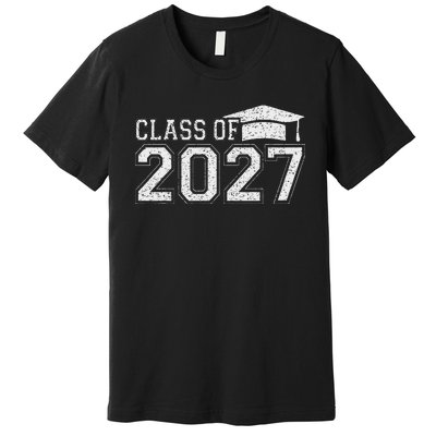 Class Of 2027 Kindergarten Graduation First Day Of School Premium T-Shirt