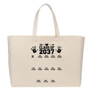 Class Of 2037 Grow With Me Handprint Prek 12th Grade Cotton Canvas Jumbo Tote