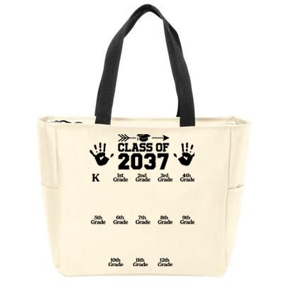 Class Of 2037 Grow With Me Handprint Prek 12th Grade Zip Tote Bag