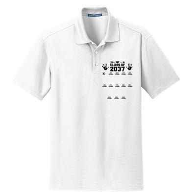 Class Of 2037 Grow With Me Handprint Prek 12th Grade Dry Zone Grid Polo