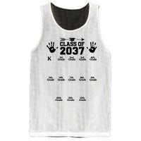 Class Of 2037 Grow With Me Handprint Prek 12th Grade Mesh Reversible Basketball Jersey Tank