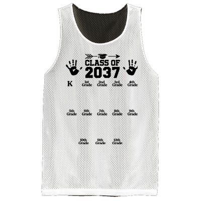 Class Of 2037 Grow With Me Handprint Prek 12th Grade Mesh Reversible Basketball Jersey Tank