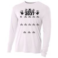 Class Of 2037 Grow With Me Handprint Prek 12th Grade Cooling Performance Long Sleeve Crew