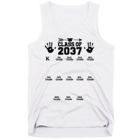 Class Of 2037 Grow With Me Handprint Prek 12th Grade Tank Top