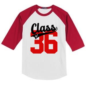 Class Of 2036 Retro Graduation Gift Kids Colorblock Raglan Jersey