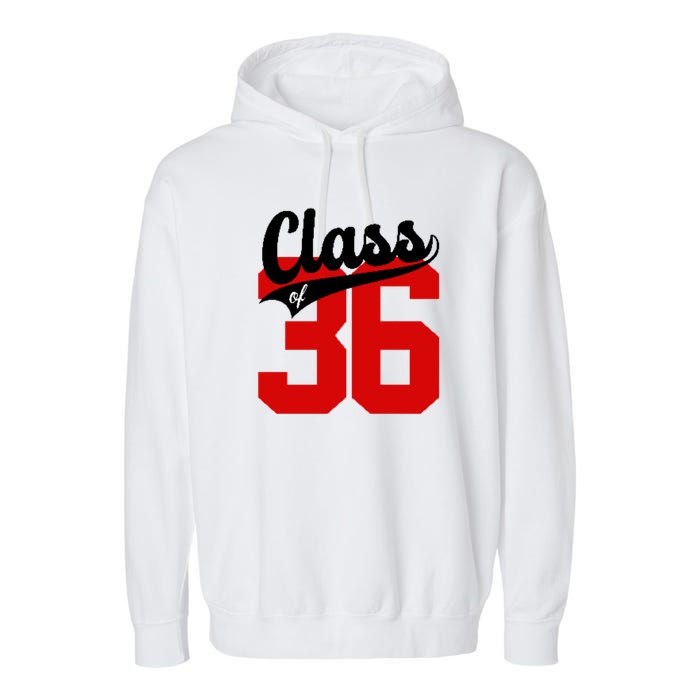 Class Of 2036 Retro Graduation Gift Garment-Dyed Fleece Hoodie