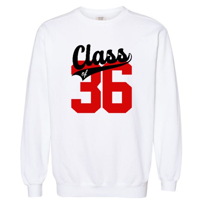 Class Of 2036 Retro Graduation Gift Garment-Dyed Sweatshirt