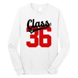 Class Of 2036 Retro Graduation Gift Long Sleeve Shirt