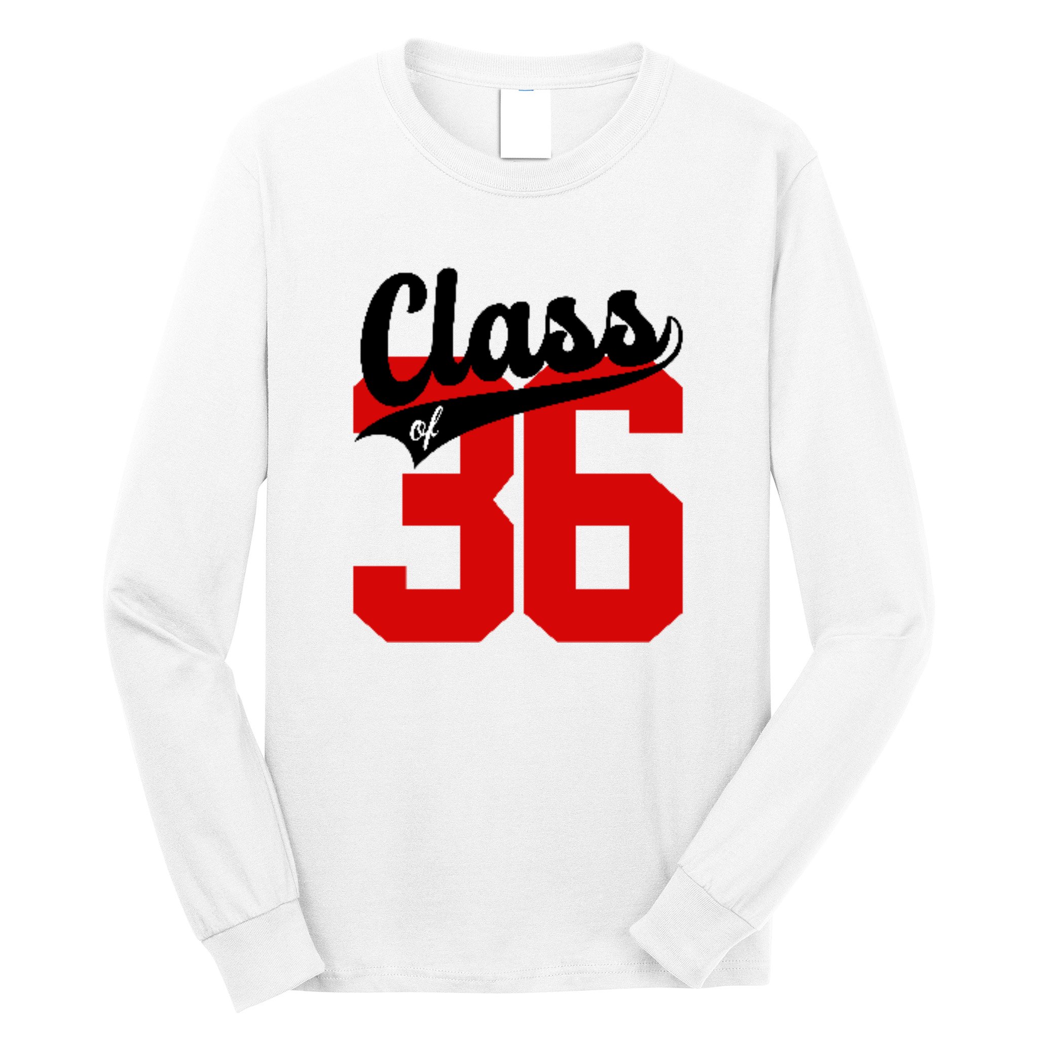 Class Of 2036 Retro Graduation Gift Long Sleeve Shirt