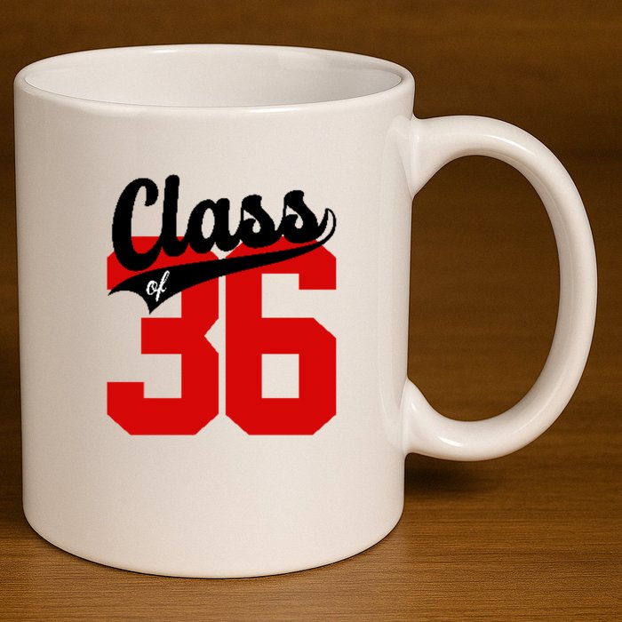 Class Of 2036 Retro Graduation Gift 11oz C Handle Ceramic Mug