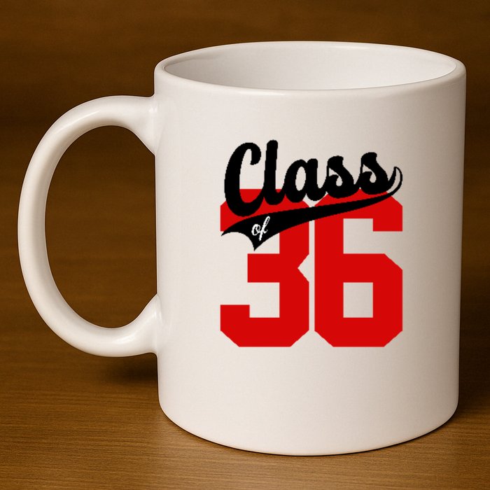 Class Of 2036 Retro Graduation Gift 11oz C Handle Ceramic Mug
