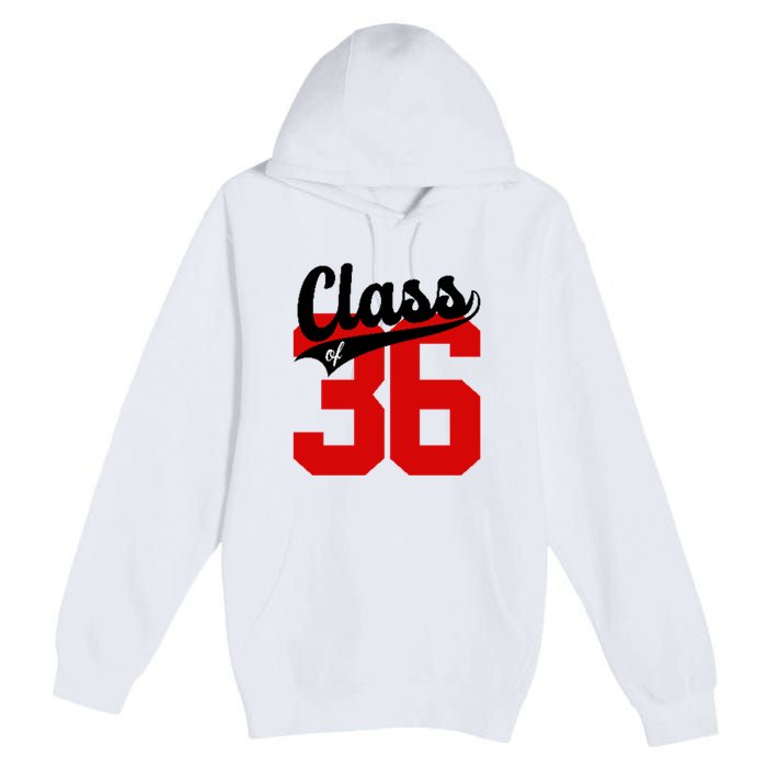 Class Of 2036 Retro Graduation Gift Premium Pullover Hoodie