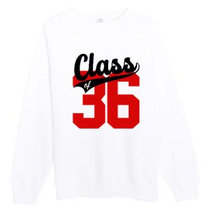 Class Of 2036 Retro Graduation Gift Premium Crewneck Sweatshirt