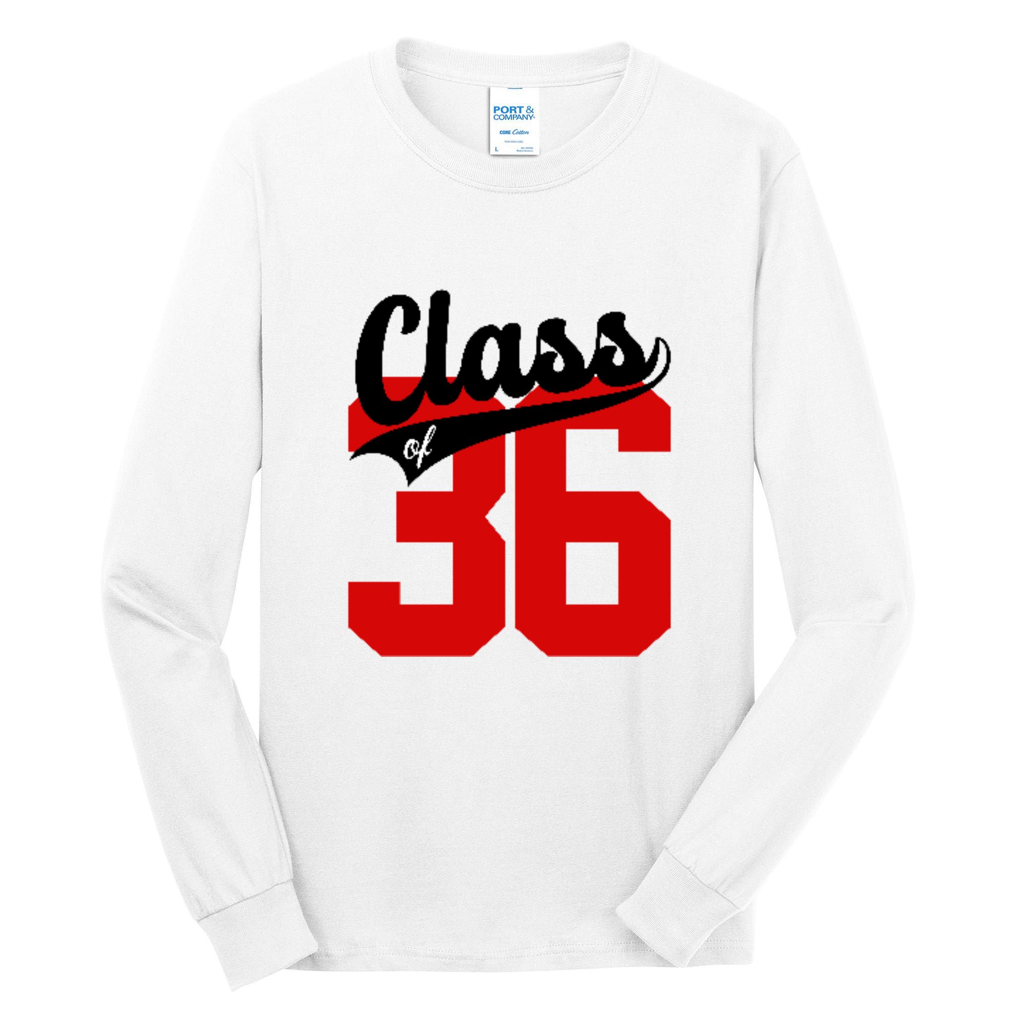 Class Of 2036 Retro Graduation Gift Tall Long Sleeve T-Shirt