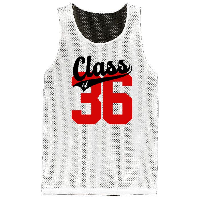 Class Of 2036 Retro Graduation Gift Mesh Reversible Basketball Jersey Tank