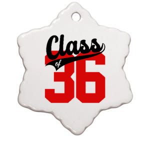 Class Of 2036 Retro Graduation Gift Ceramic Star Ornament