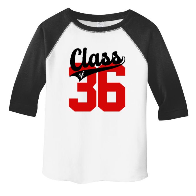 Class Of 2036 Retro Graduation Gift Toddler Fine Jersey T-Shirt
