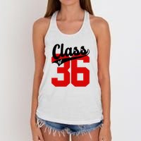 Class Of 2036 Retro Graduation Gift Women's Knotted Racerback Tank