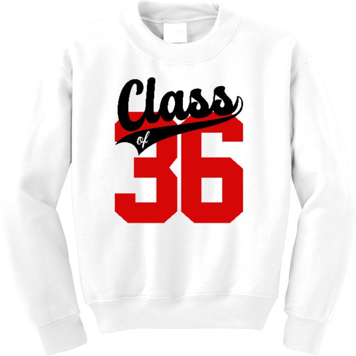 Class Of 2036 Retro Graduation Gift Kids Sweatshirt